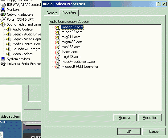 Что должно остаться в аудиокодеках Windows 2000