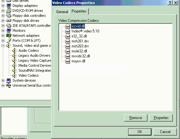 Что должно остаться в видеокодеках Windows 2000